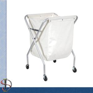 China Waste Collector Cart / Heavy-duty Laundry Stand / Folding Laundry Cart / Hotel Chrome Laundry Rack on sale
