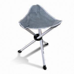  Three-legged Fishing Stool with Anti-slippery Cover and Soft PVC Label Stitched/Embroidery Manufactures