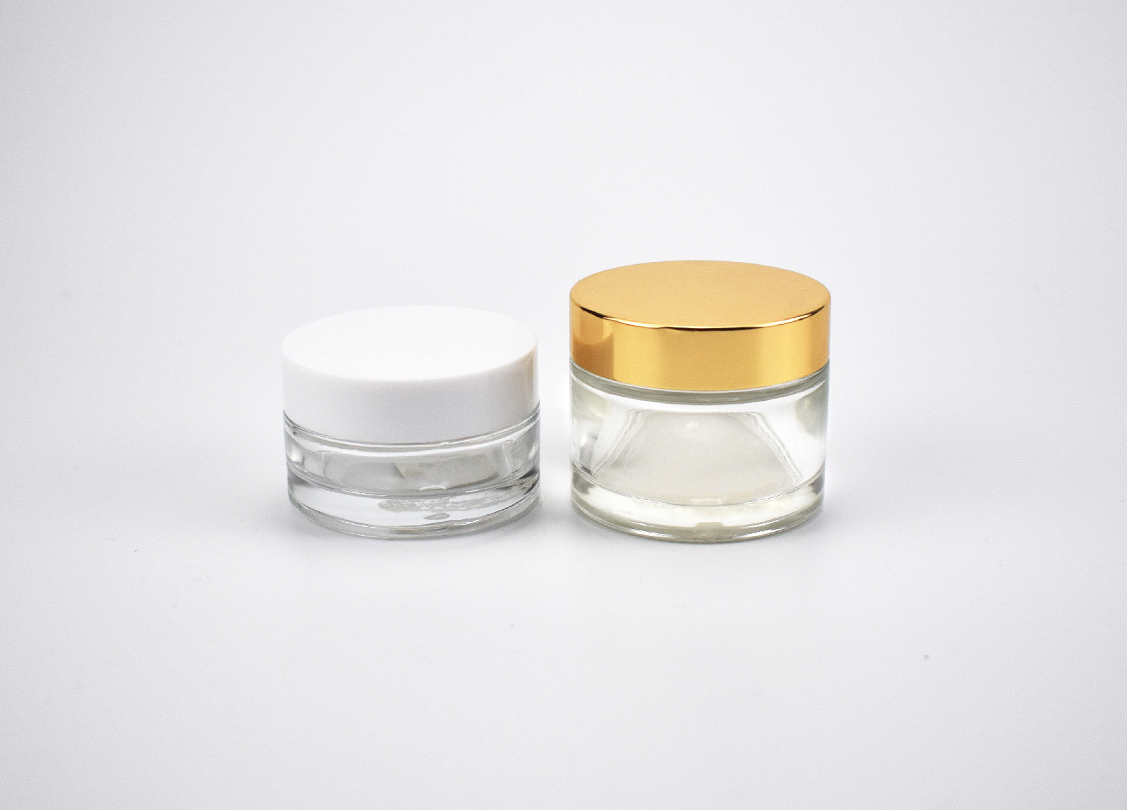 China Sustainable Classic Custom 30G 1oz Wholesale Cosmetic Cream Glass Jars, Recycled Glass Cosmetic Containers Packaging on sale