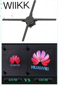  65cm Hholographic Led Fan Display , Small 3d Hologram Projector Handheld Manufactures