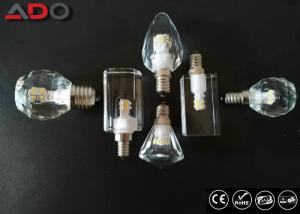  Clear Crystal Led Candle Light Bulbs Lm80 Dimmable Type 90lm / W 4000k Manufactures