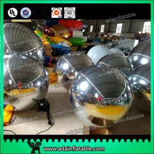  Festivals Inflatable Event Mirror Ball With Sliver Color , Inflatable Mirrored Sphere Manufactures