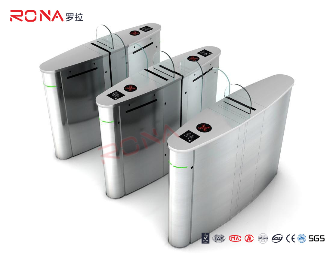  Stainless Steel Sliding Turnstile Security Systems For Office Building 1410MM*310MM*990MM Manufactures