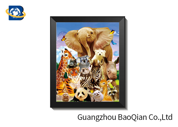  Customized Christmas 3D Lenticular Pictures / Flip Effect Printed 3D Animals Photos Manufactures
