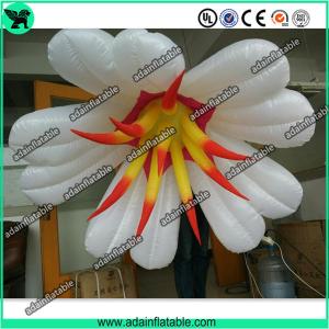  Autumn Event Party Hanging Decoration Inflatable White Flower With LED Light Manufactures