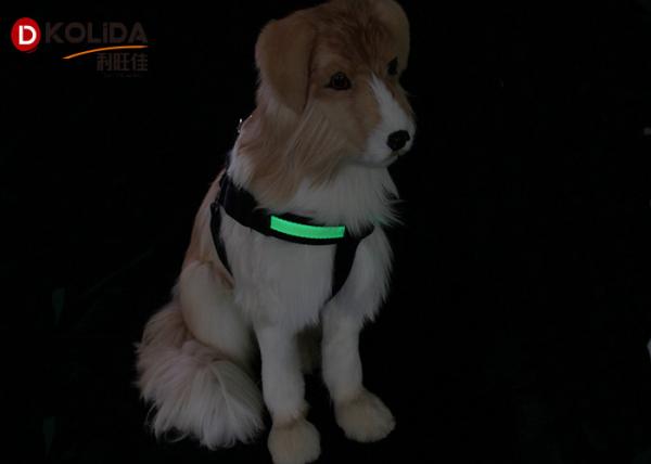 Quality Adjustable USB Rechargeable LED Dog Harness Collar Easy Walking For Doggies for sale