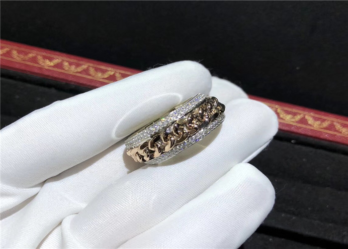 Stylish 18 Karat Gold Piaget Diamond Ring For Wedding / Engagement the diamond jewelry factory