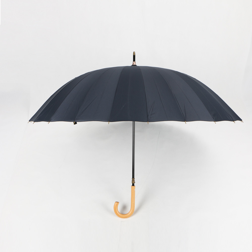 Black Compact Windproof Umbrella , Lady Fashion Extra Large Rain Umbrella
