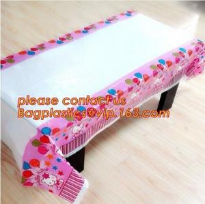  100% BIODEGRADABLE Cold-resistant wholesale custom disposable plastic table cover rolls pvc round table covers wedding Manufactures