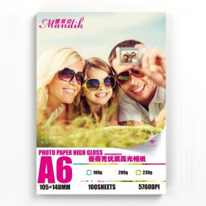 China Premium High Glossy A6 Photo One Side Glossy Paper on sale