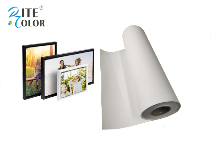 China Inkjet Digital Printing Polyester Canvas Rolls , Wide Format Canvas Digital Print Fabric on sale