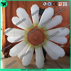  2m Beautiful White Flower Inflatable Led Light For Party Wedding Decoration With Blower Manufactures
