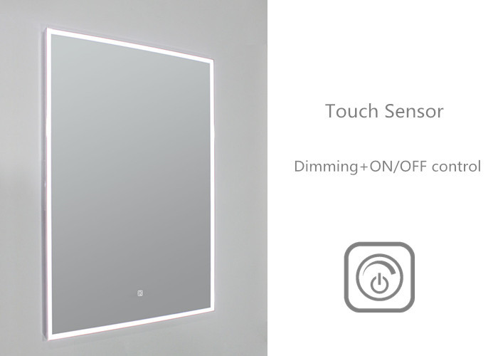  Slimline Illuminated Bathroom Mirrors / Backlit Bathroom Vanity Mirrors Energy Efficient Manufactures