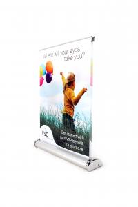  Commercial Retractable Banner Stands Silver Color Mini A3 A4 Desktop Manufactures
