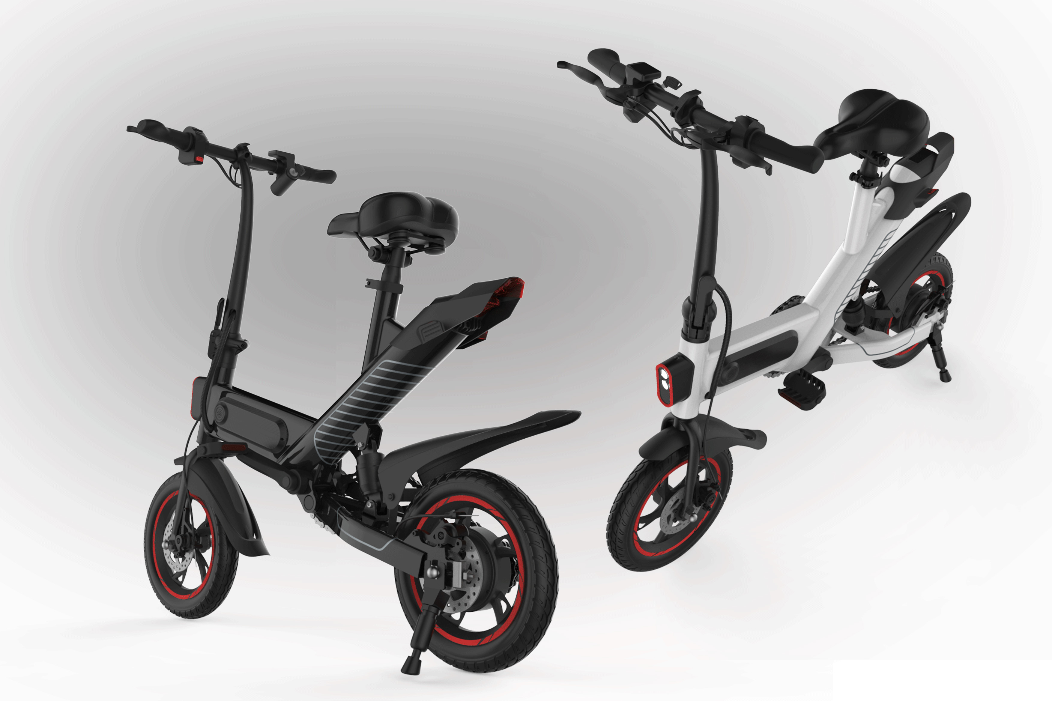 Quality Portable Collapsible Electric Bike , Folding Electric Bicycle With Disc Break System for sale