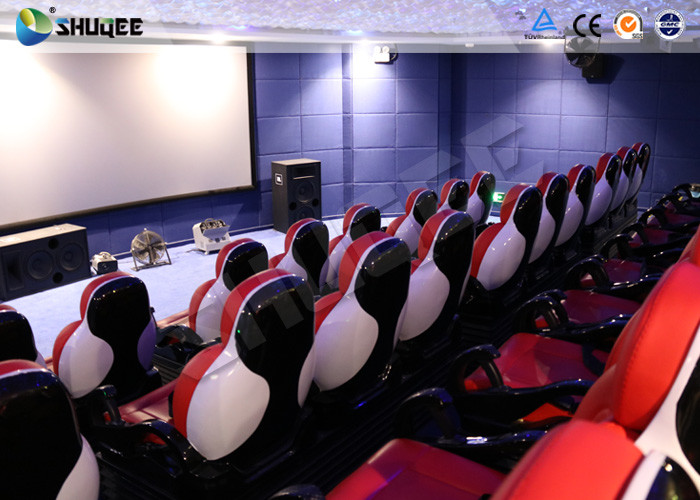  Theater  5D Solution System 5D Movie Theater Motion Chairs With Water, Jet, Vibration, Leg Sweep Special Effect Manufactures