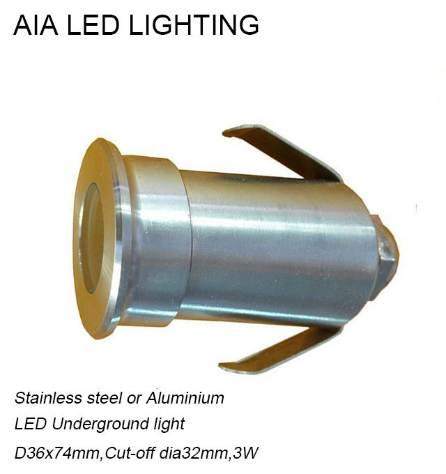  Stainless stell waterproof outside 3W LED inground light Manufactures