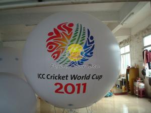  2.5m White advertising helium balloons with 2 sides digital printing for Sporting events Manufactures
