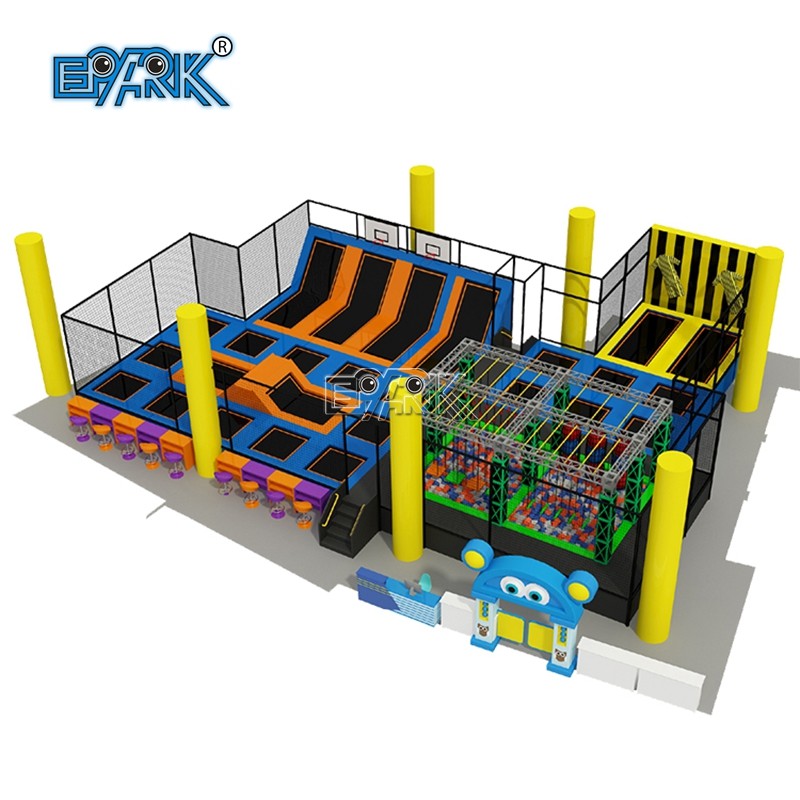 China Trampoline Park Soft PlayTrampoline Indoor Playground Equipment Play Gym Jungle Theme on sale