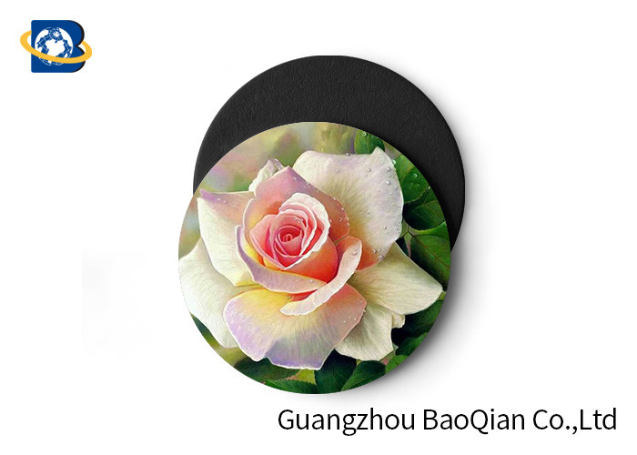 Stunning Flower Personalised Round Coasters , Print Your Own Coasters 3D Lenticular Picture