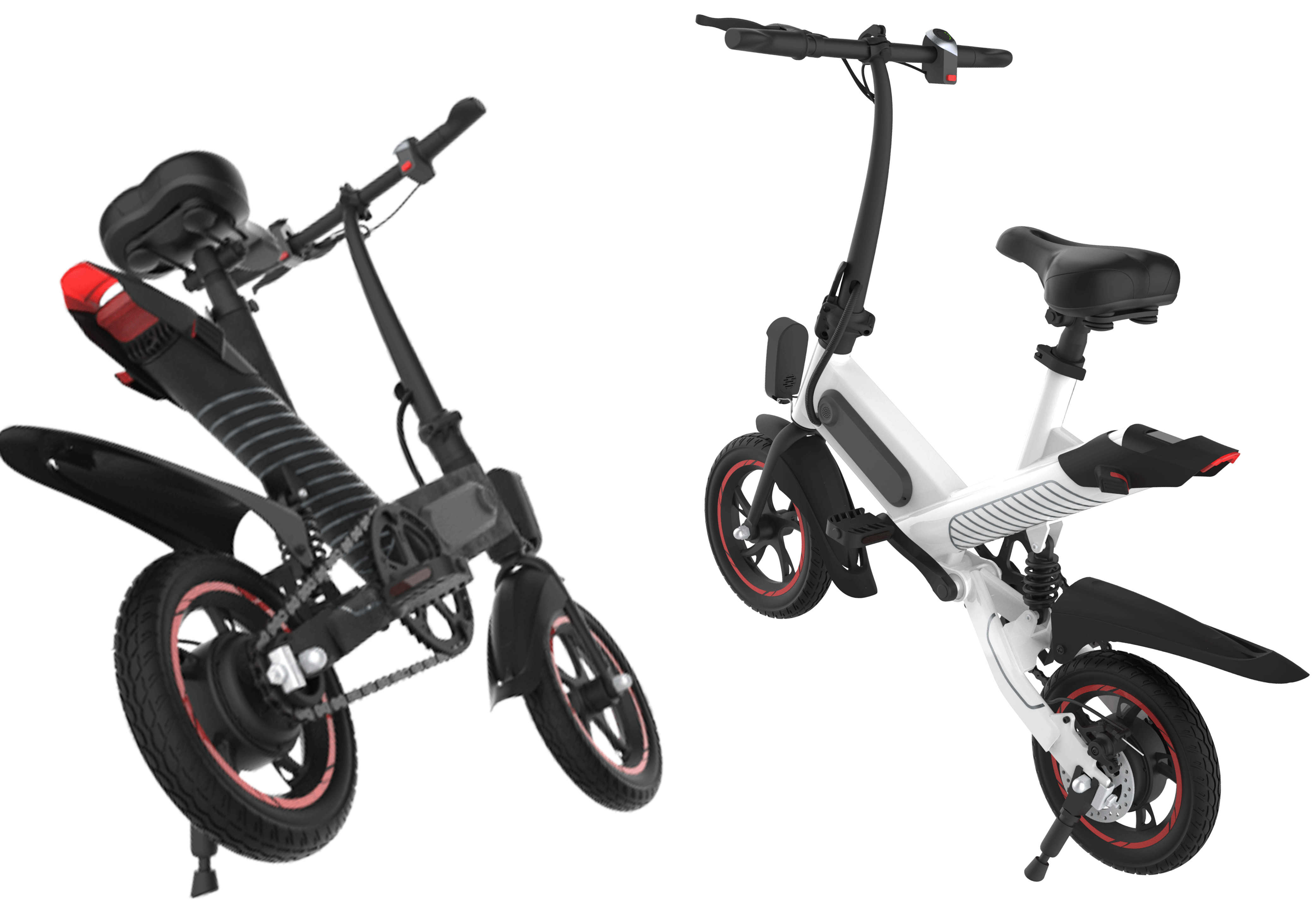  Portable Small Electric Bike , Triangular Structure Lightweight Folding Bike Manufactures