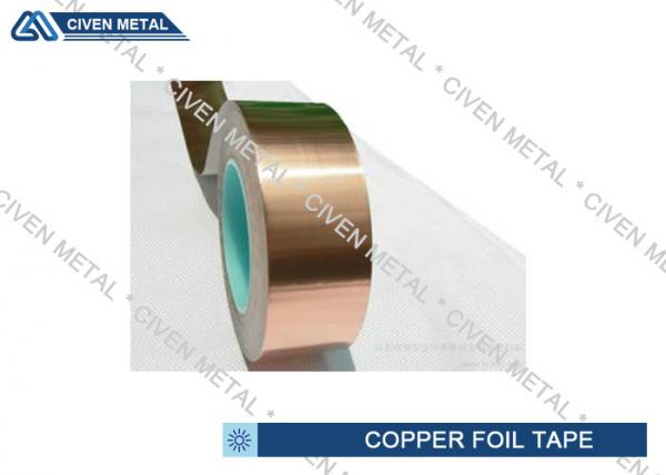 Quality Conductive Copper Selfl Adhesive Tape , Insulated copper tape 5mm for sale