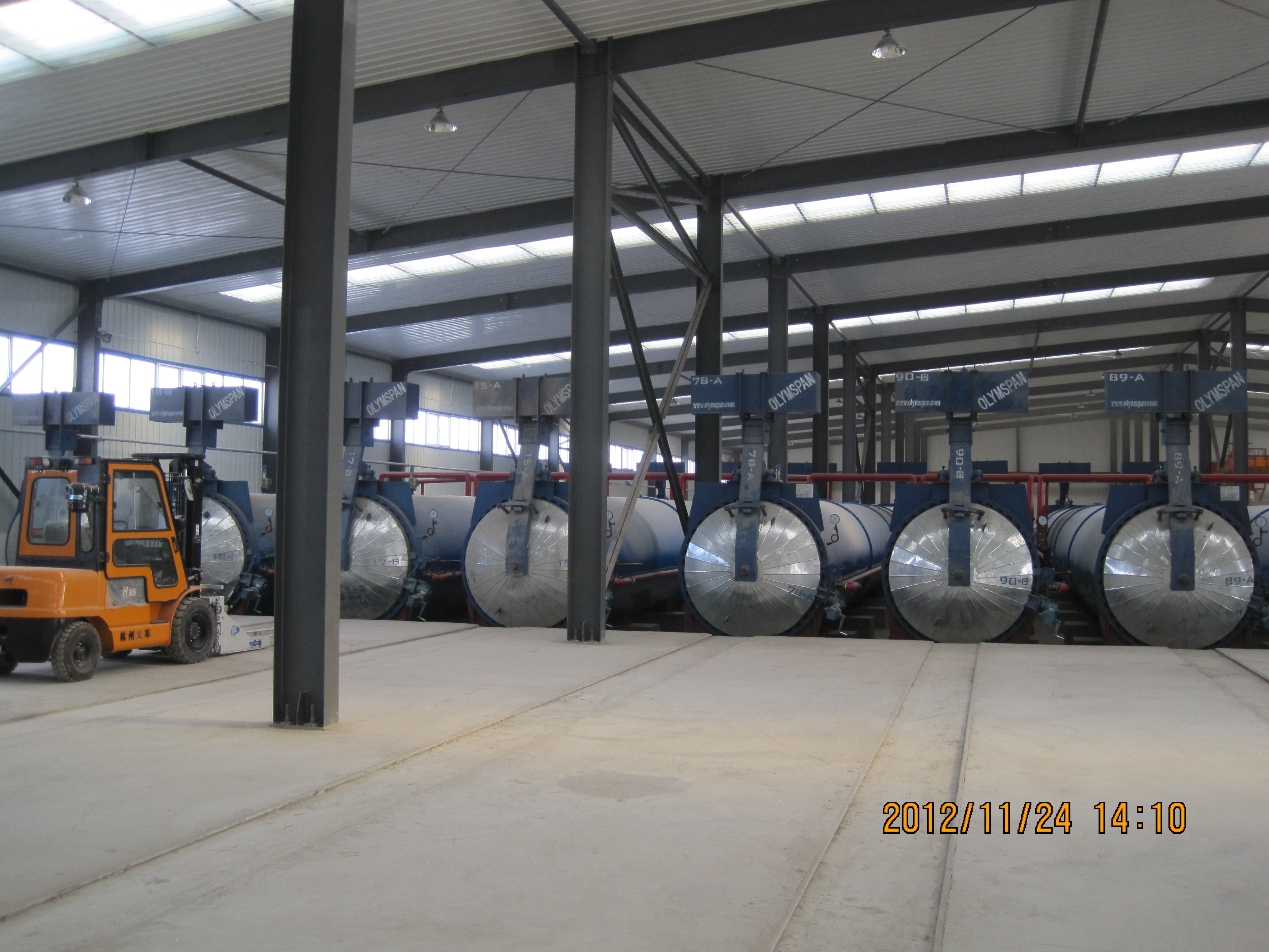  Automatic Concrete Autoclave / AAC Block Plant For Wood Industrial , Φ2.5 × 31m Manufactures