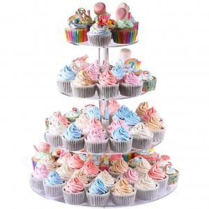 China Custom 3 4 5 Tier Acrylic Round Cupcake Stand For Wedding Party on sale