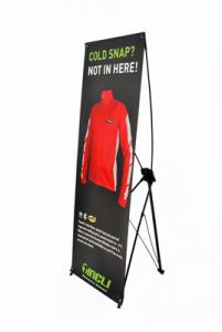  W 60 * H 160 Trade Show Pull Up Banners , Foldable X Frame Banner Stand Manufactures