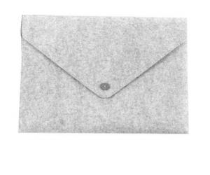  Hot selling unique design gray OEM design folder shape laptop felt bag. size IS a4. 3mm microfiber material Manufactures