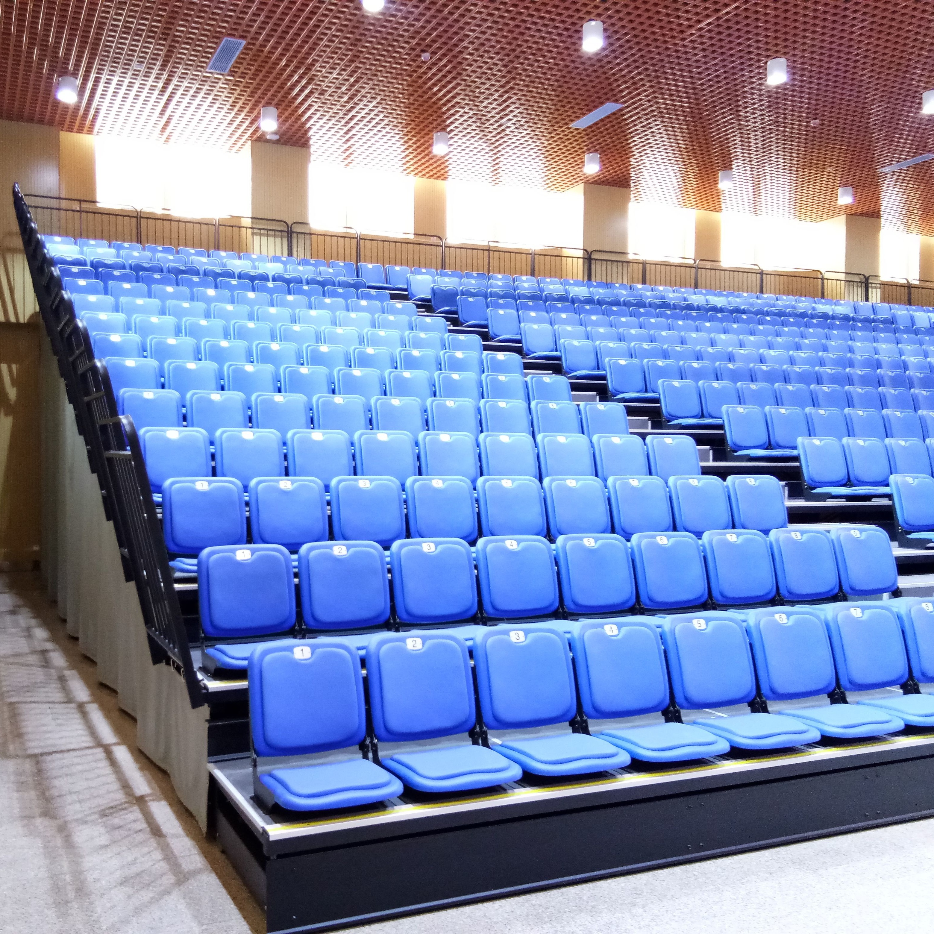 China Modern Retractable Bleacher Seating , Telescopic Seating System For School Theater on sale
