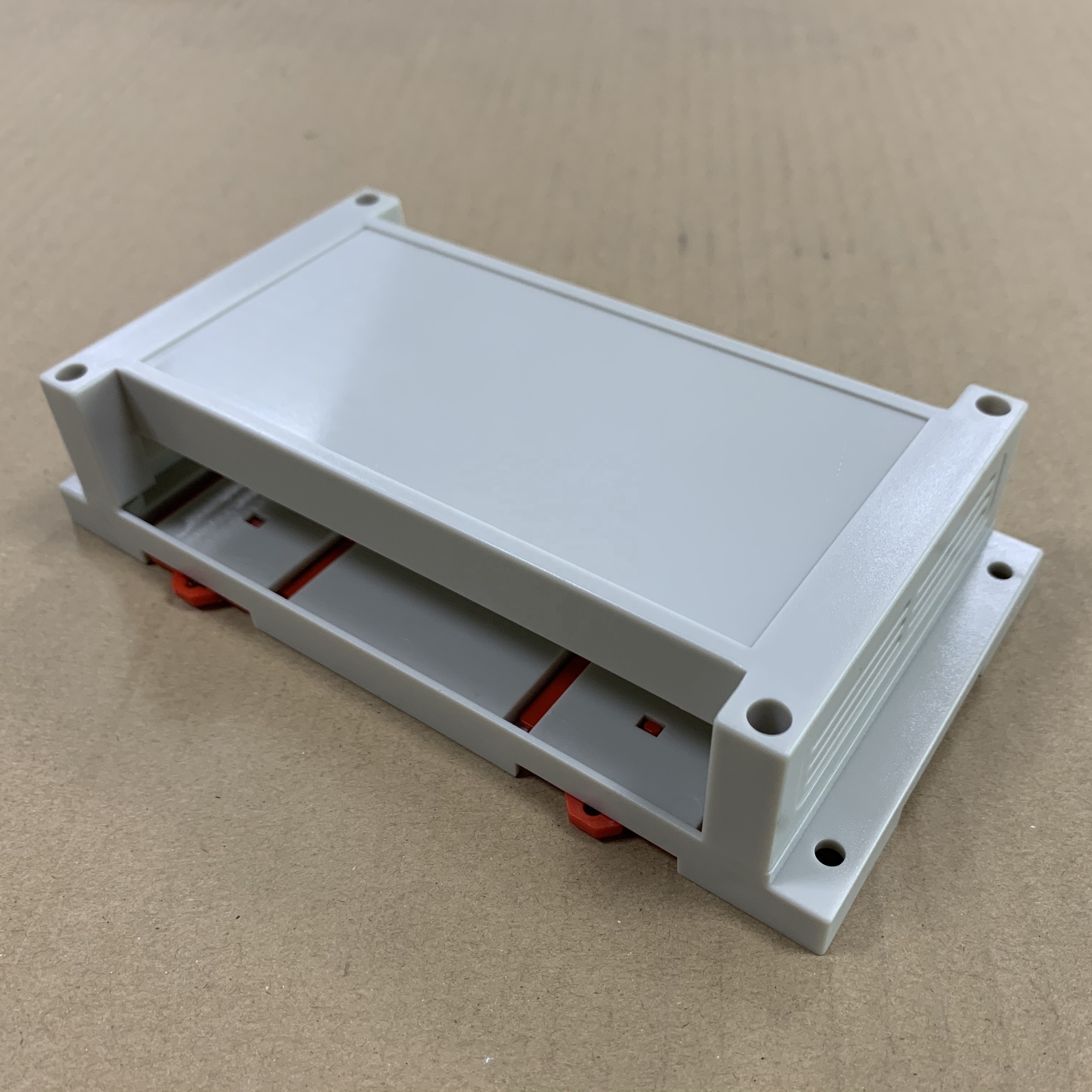  175*90*40MM Din Rail Plastic Housing Enclosure In Grey And Black Color Manufactures