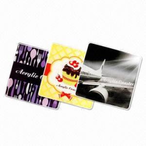  Rectangular Coasters, Made of 3mm Thick Acrylic with CMYK Logo and Visual Manufactures