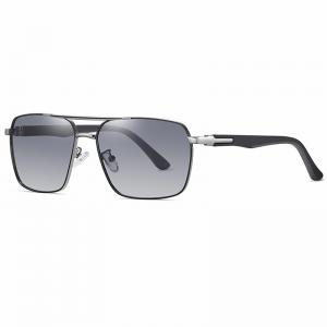  Neutral Metal Frame Sunglasses UV Blocking Square Polarized Glasses Manufactures