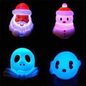  LED Novelty Lights in Flashing and Floating Holiday Designs, Measuring 4.3 x 3.5 x 4.8cm Manufactures