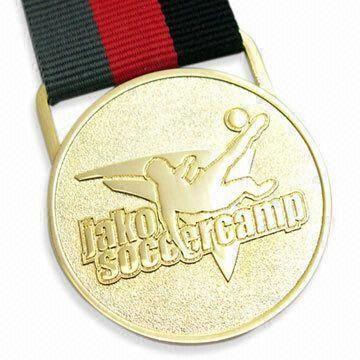  Jako Soccer Camp Medal with Gray-red-black Ribbon, OEM Orders are Welcome Manufactures