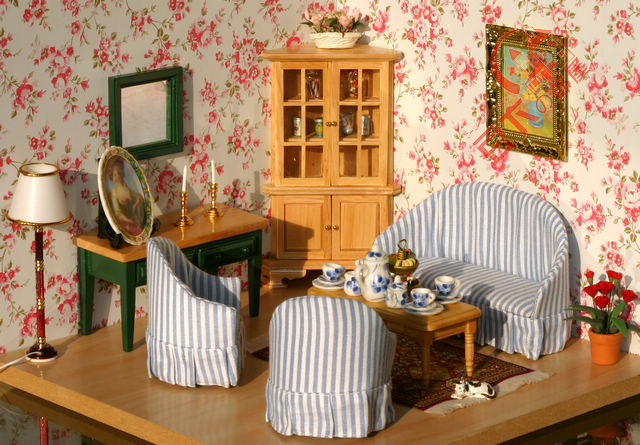 China 1:12 scale dollhouse miniature ,dollhouse furniture old style living room (JJ020) on sale