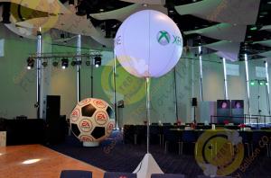  2.5m White Attractive Round Inflatable Helium Balloon with RGB LED Lighting Manufactures