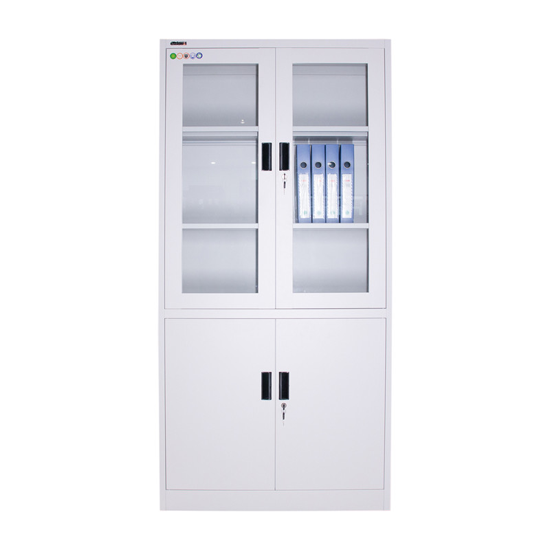 China Fireproof Glass Door Filing Cabinet Metal Storage For Office on sale