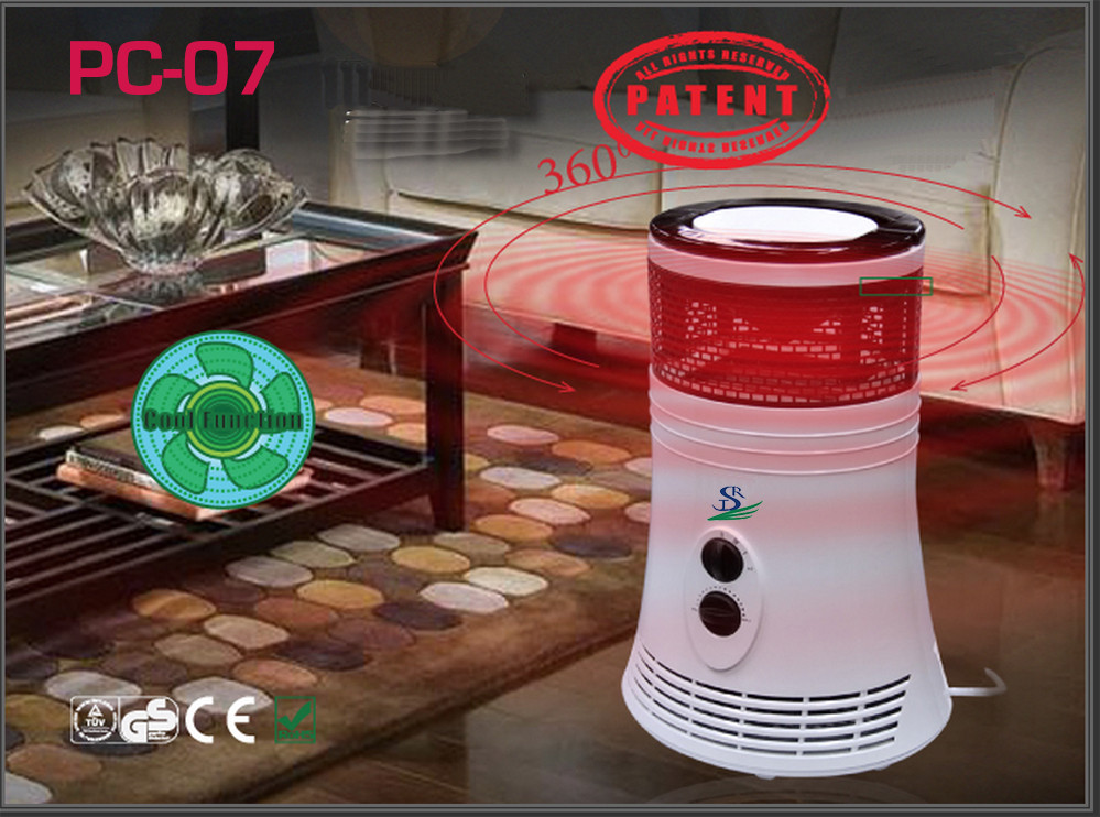 China 2-in-1 Ceramic heater with fan,360 degree heat on sale