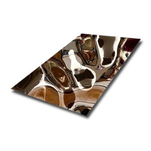 China Large Water Ripple Stainless Steel Plate For Indoor Outdoor Wall Ceiling Decoration on sale