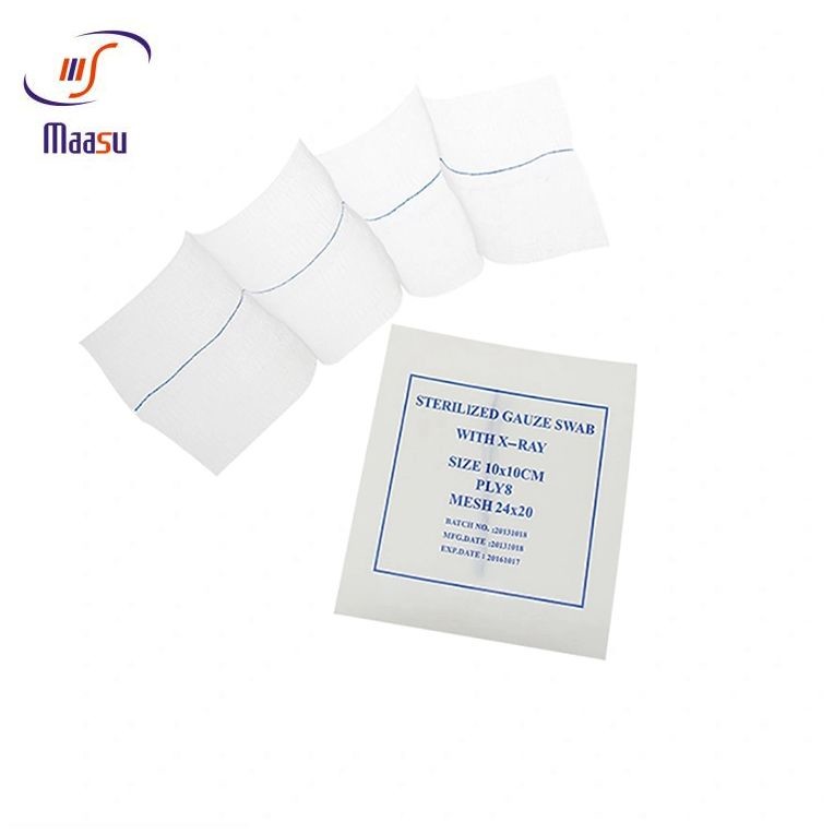 China Soft Medical Disposable Gauze Pad 100% Cotton Strong Absorbent on sale