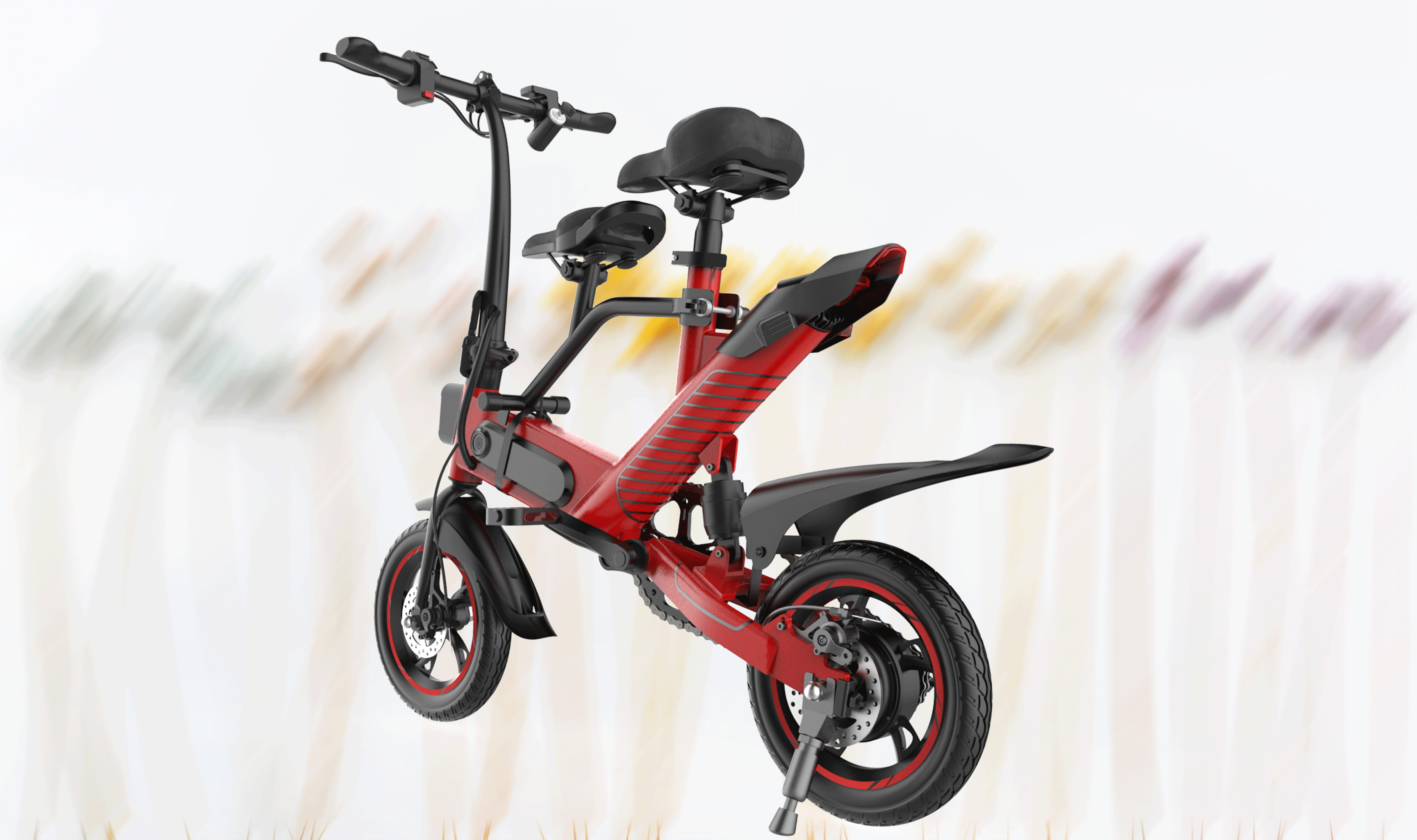 Family Folding Travel Bike 15 Degrees Climbing Ability Short Charging Time Manufactures