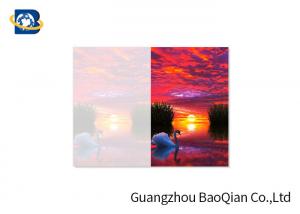  PET / PP Material 3D Picture Cards , Custom Lenticular Cards Beautiful Landscape Pattern Manufactures