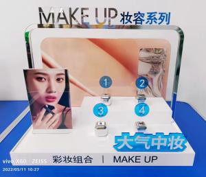  PE Film Cover Acrylic Makeup Display With PMMA / Plexiglass / Perspex Material Manufactures