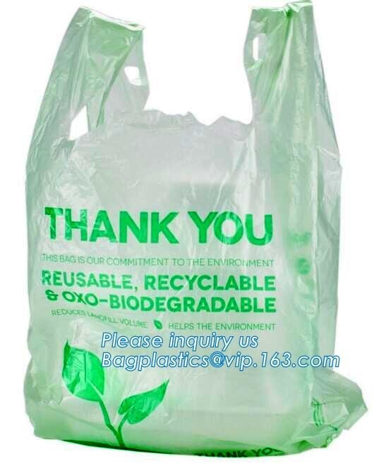 China Environmental Protect Clear Plastic Bag On Roll Wholesale With Logo, Friendly Oxo-biodegradable Compostable Colored Tras on sale