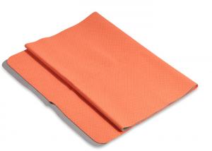 China Orange Yoga Mat Cover Towel , Lightweight Skidless Yoga Mat Towel Soft Feeling on sale