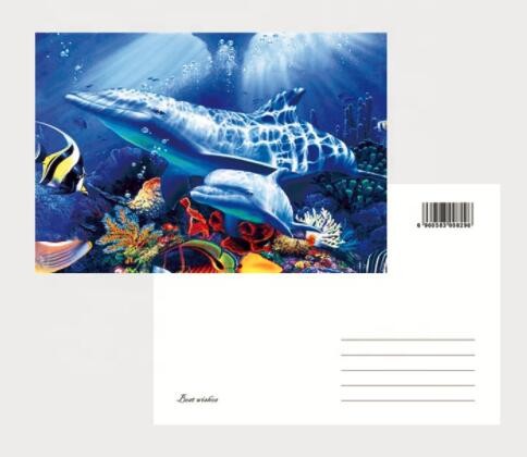  OK3D eco-friendly materials pp pet 3D postcards plant flip effect lenticular postcards 3 views changing postcards prints Manufactures