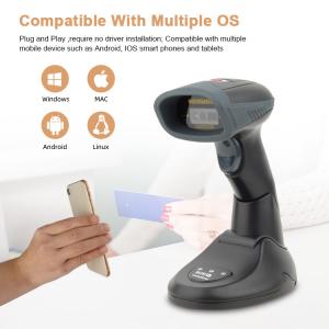 China Wireless Bluetooth 2D Barcode Scanner Fast Decoding For Supermarket Store / Grocery Store on sale