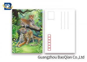  Customized Size 3D Lenticular Postcards Wild Animals Pattern Pictures UV Printing Manufactures